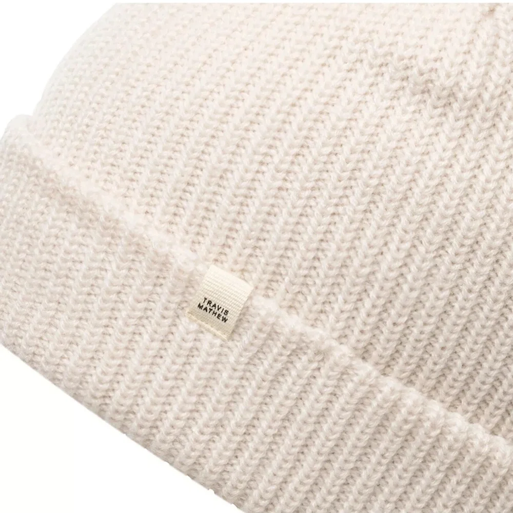 Travis Mathew Men's Coastal Beanie Moonbeam Cream Color 1MZ321 NWT  $35 MSRP
